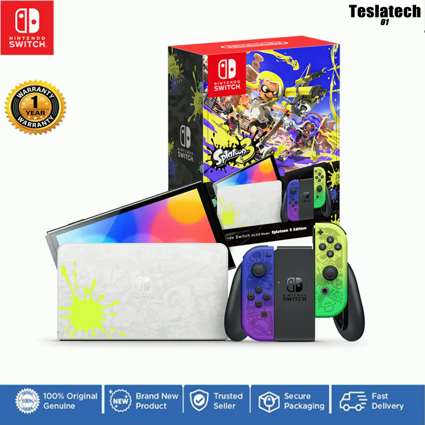 (Ready stock)Nintendo Switch OLED Model Splatoon 3 Limited edition game