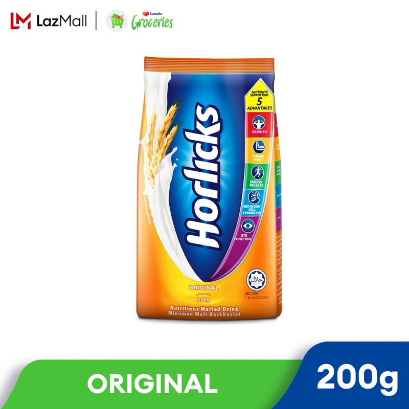 200g Horlicks Original Nutritious Malted Drink Minuman Malt Berkhasiat