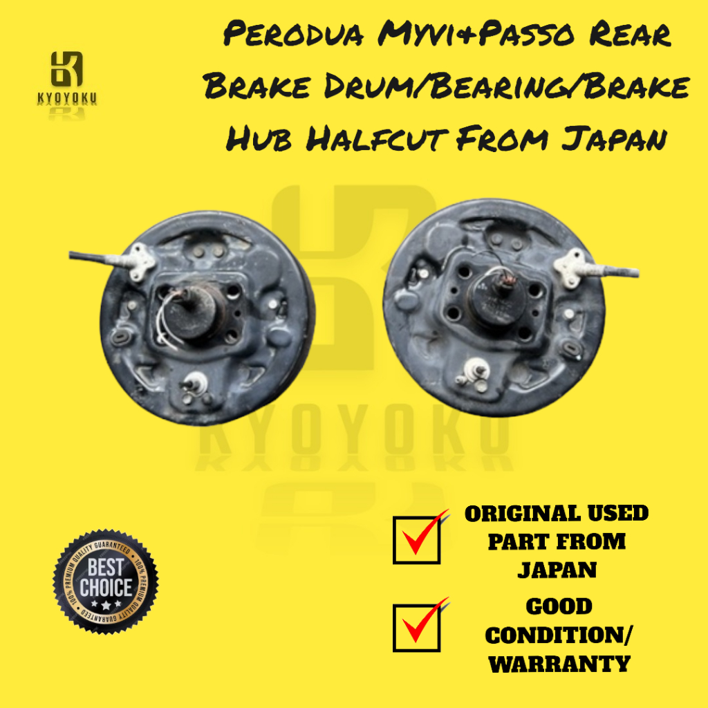 KYOYOKUPerodua Myvi&Passo Rear Brake Drum/Bearing/Brake Hub Halfcut