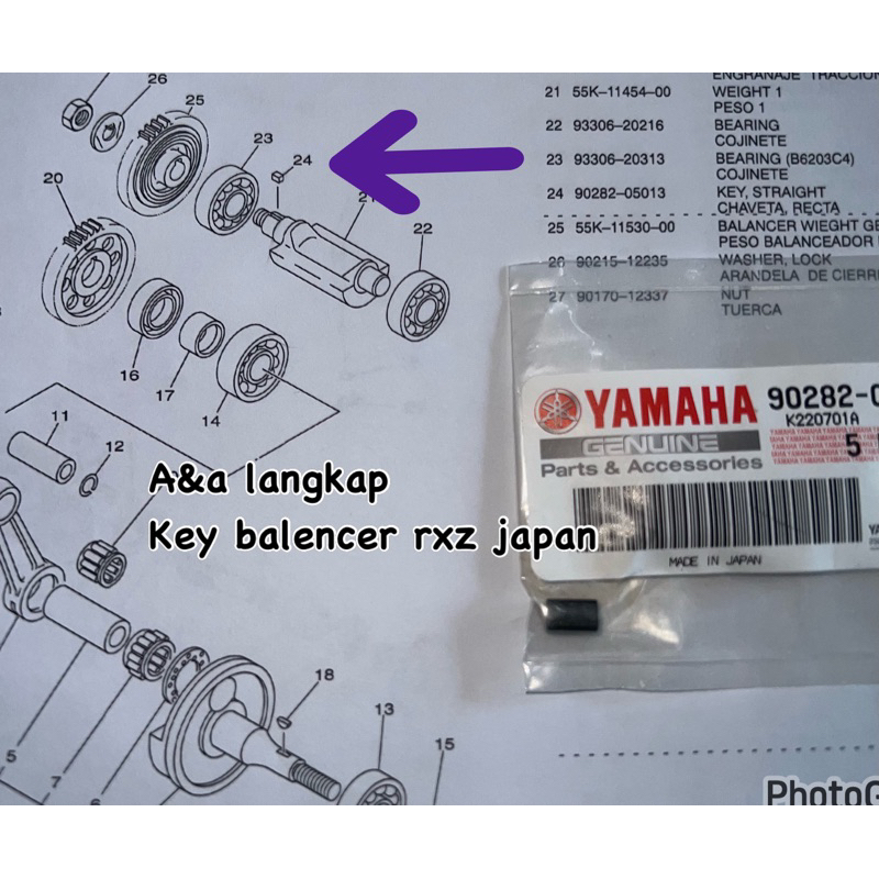 key balencer rxz original japan | Shopee Malaysia
