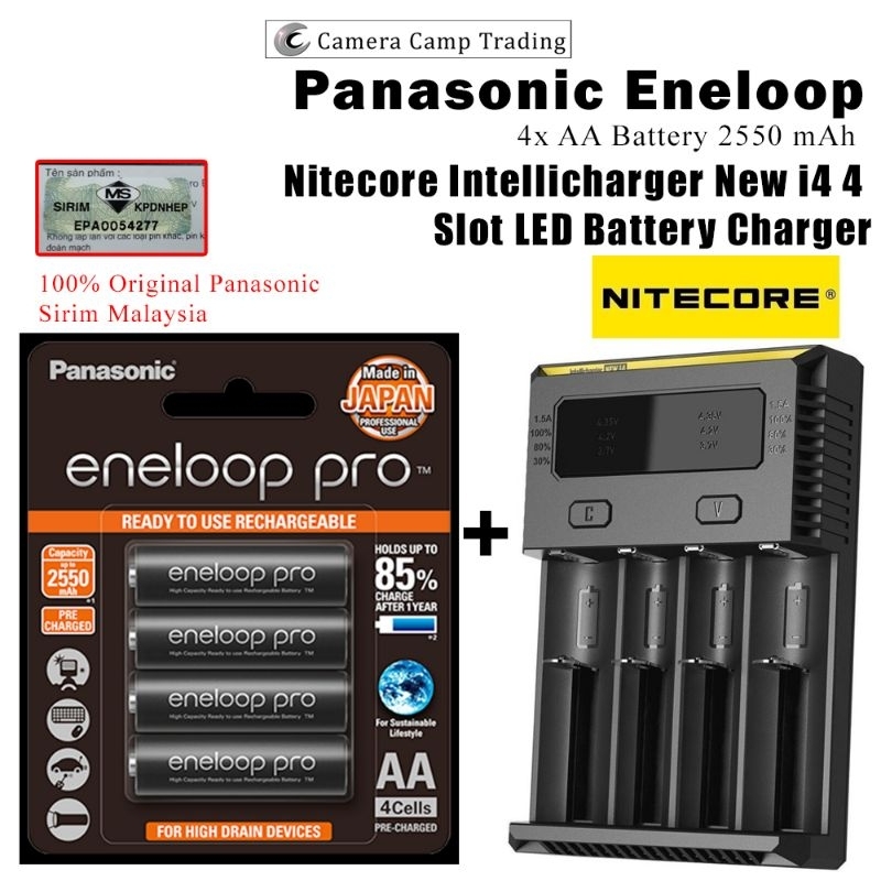 Panasonic Eneloop Pro Rechargeable 2550mah Aa Battery Bk 3hcce 4bt