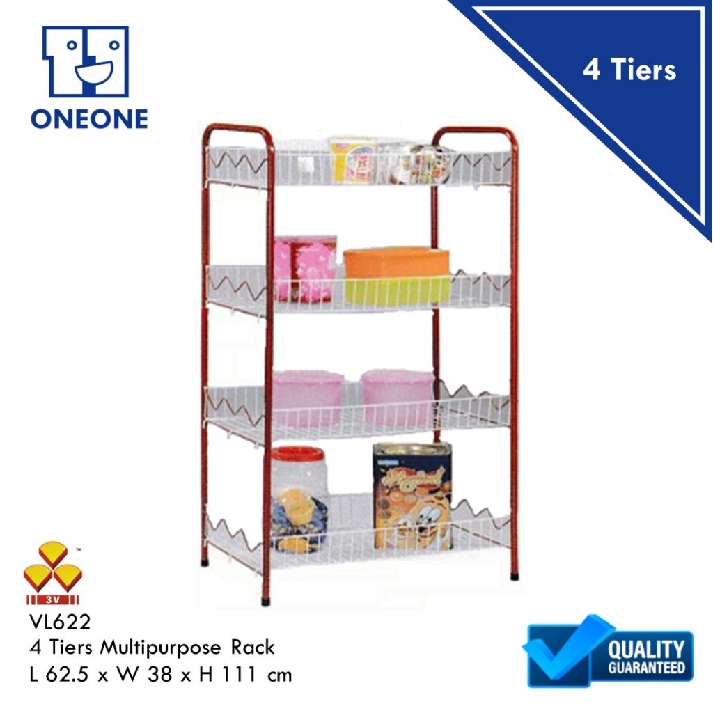 VL622 4 Tiers Multipurpose Rack - 3V | Shopee Malaysia