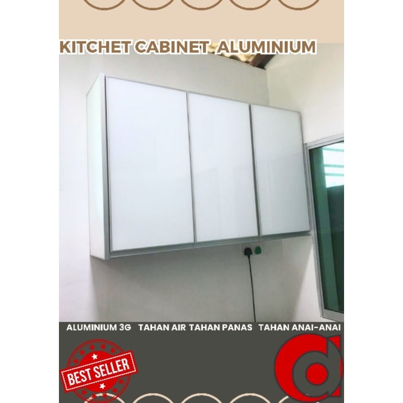 Aluminium Kitchen Cabinet Gantung / Aluminium Cabinet Dapur / Tahan Air ...