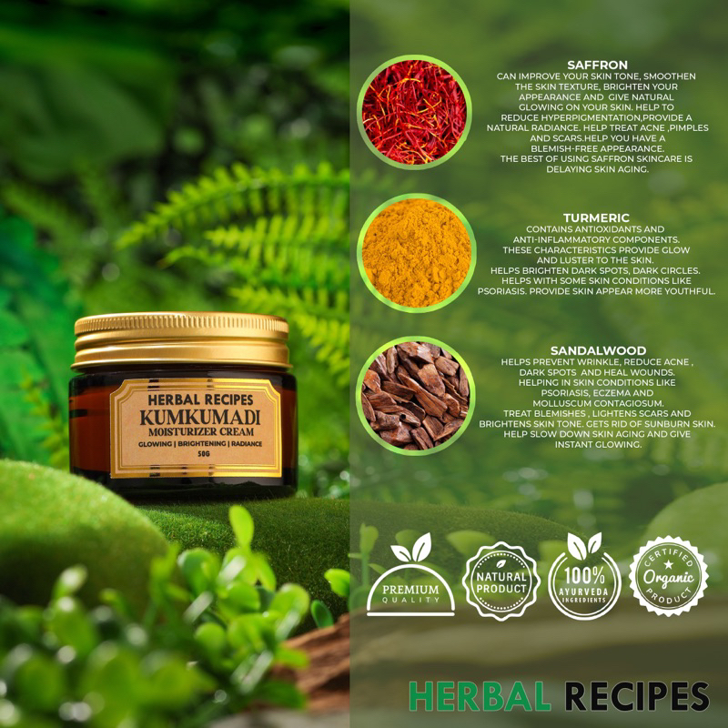 HERBAL RECIPES Kumkumadi Luxurious Face Cream (50ml) Shopee Malaysia