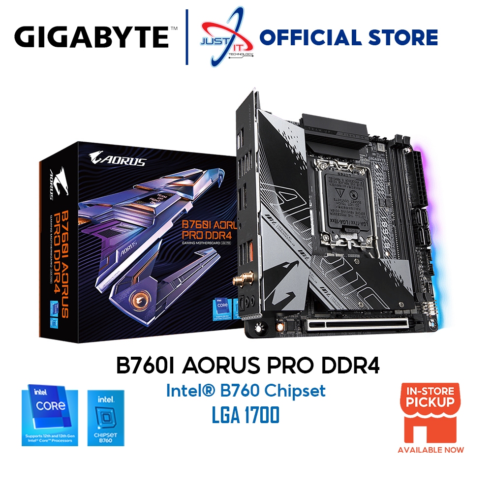 GIGABYTE B760I AORUS PRO D4 / DDR4 LGA1700 MOTHERBOARD Combo Deal I3 ...