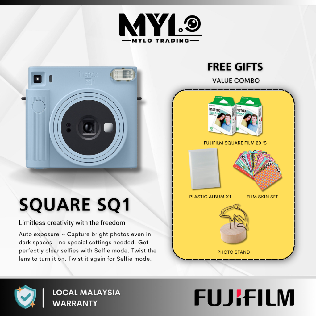 FUJIFILM INSTAX SQUARE SQ1 Instant Film Camera with Case Kit