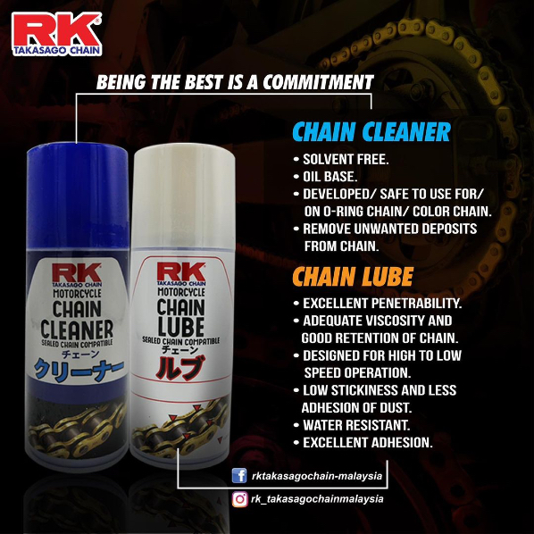 【5.5 SALE】CHAIN LUBE & CLEANER MINYAK RANTAI RK TAKASAGO CHAIN SPRAY ...