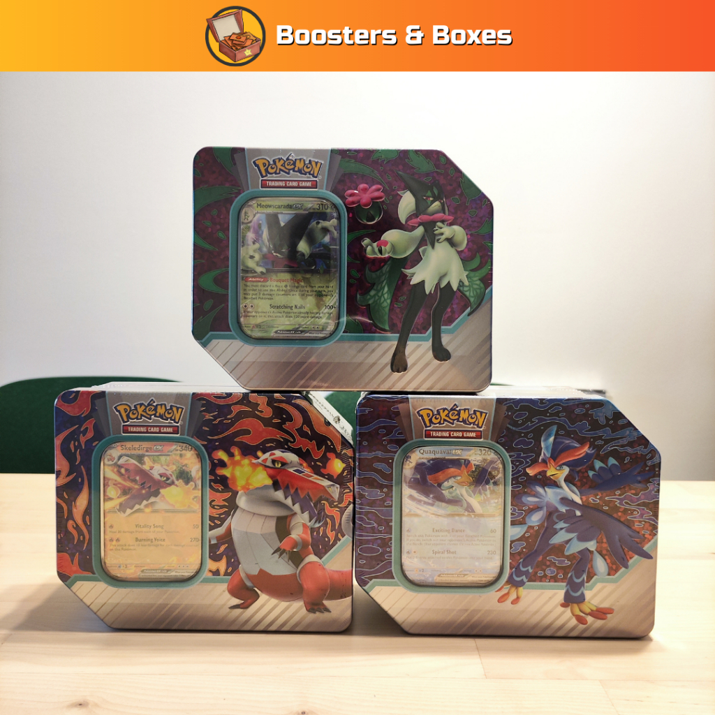 Pokémon – Lot De 3 Cartes Jumbo XXL Écarlate Et Violet : Skeledirge EX, Meowscarada EX Et Quaquaval EX