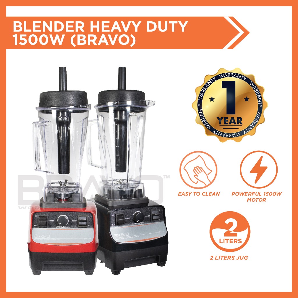 Bravo 2Liter Jug 1500W Heavy Duty Commercial Home Fruit Ice Sos Blender ...