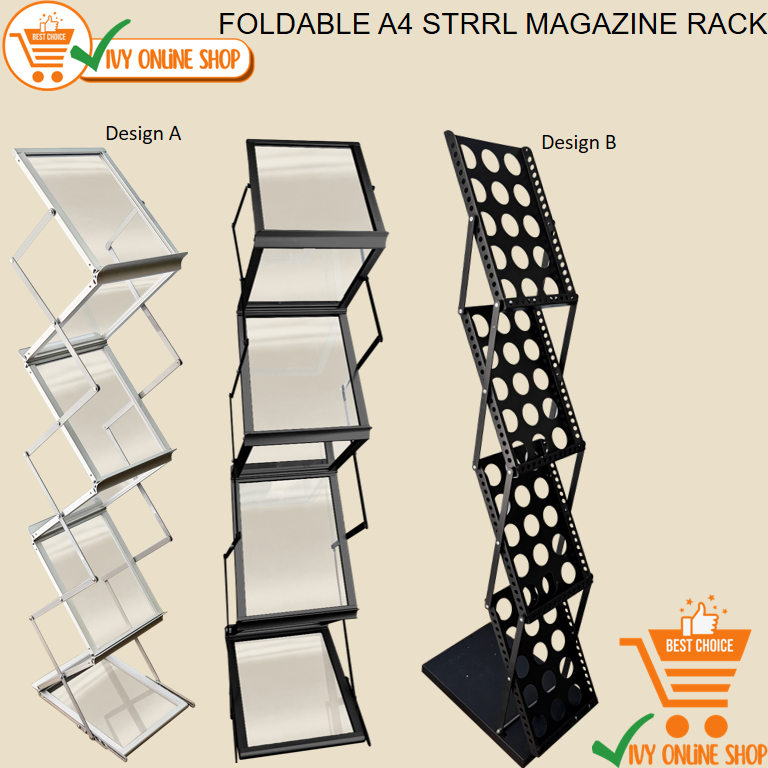 FOLDABLE A4 STRRL MAGAZINE RACK | Shopee Malaysia