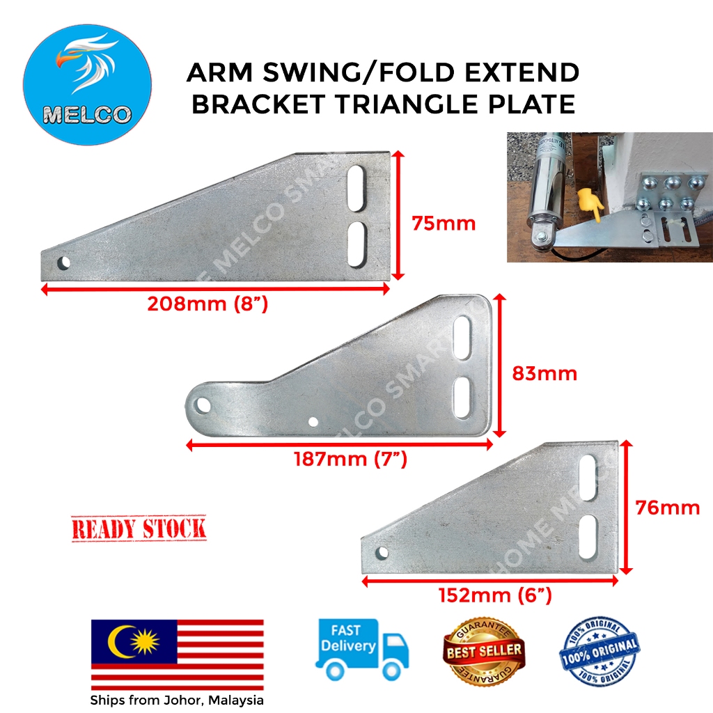 Auto Gate Arm Swing Fold Extend Bracket Autogate System Triangle Plate ...