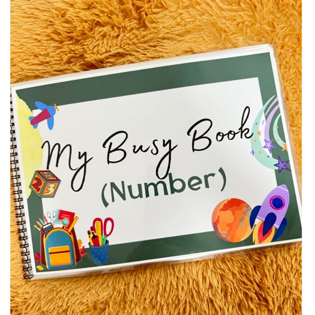 Number busy book/Toddler book/learning book/activity book/quiet book ...