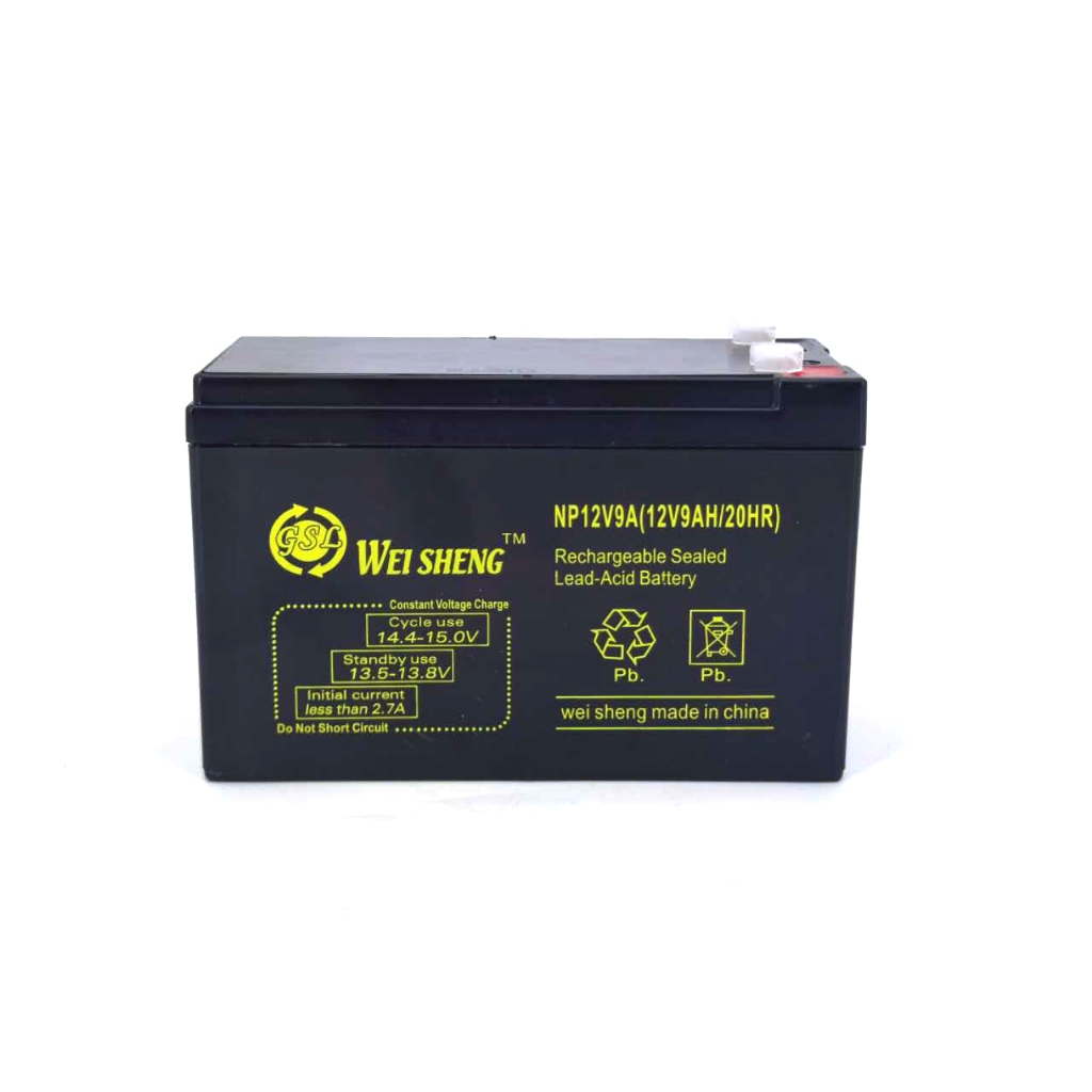 WEI SHENG 12V 9AH RECHARGEABLE SEALED LEAD ACID BATTERY | Shopee Malaysia