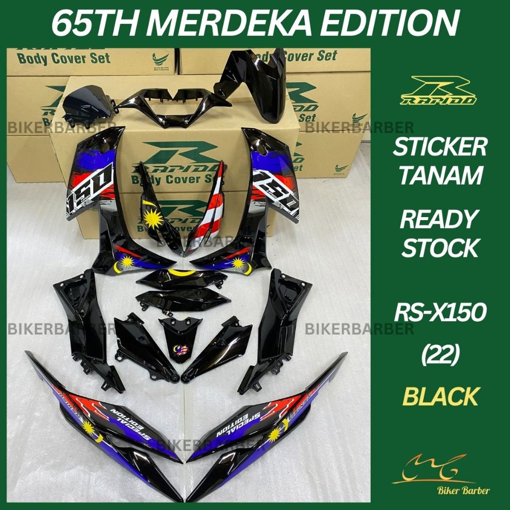 Rapido Cover Set Honda Rs X Rsx Th Merdeka Edition Black