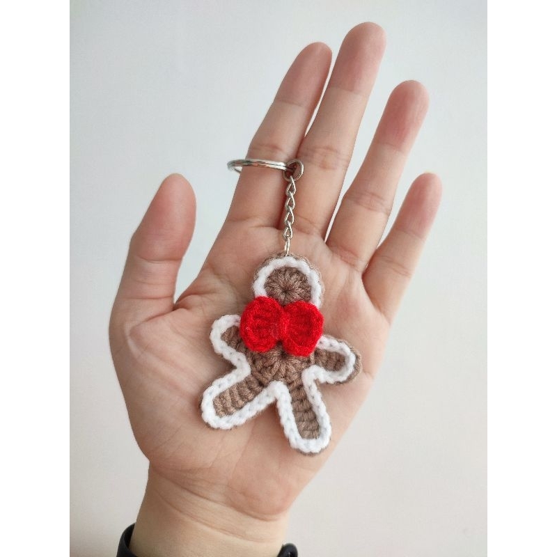Handmade Ginger Man Keychain Christmas Series Gift 姜饼人圣诞系列钥匙圈 | Shopee ...