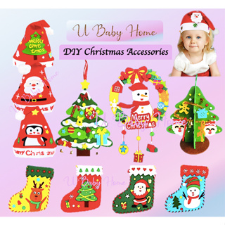 Felt Christmas Snowman for Kids Wall Decorations with 36PCS Wall Hanging  Detachable Ornaments, Felt Christmas Crafts Kits Decorations