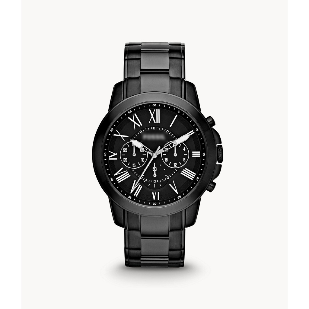 100 READY STOCK Fossil FS4832 Grant Chronograph Black Stainless Steel Men Watch Watches Jam Tangan Lelaki Shopee Malaysia