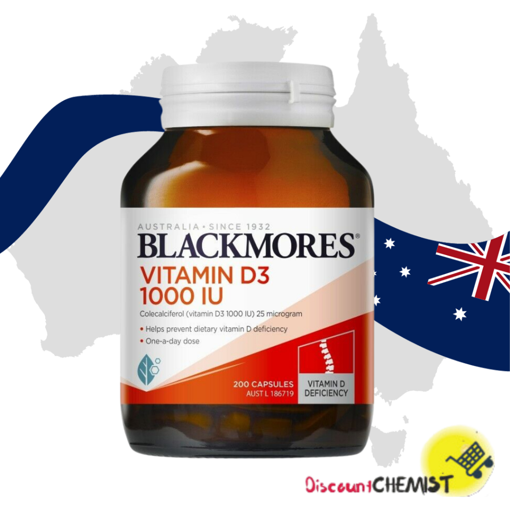 [100% IMPORTED PREMIUM] BLACKMORES Vitamin D3 1000 IU (200 capsules ...