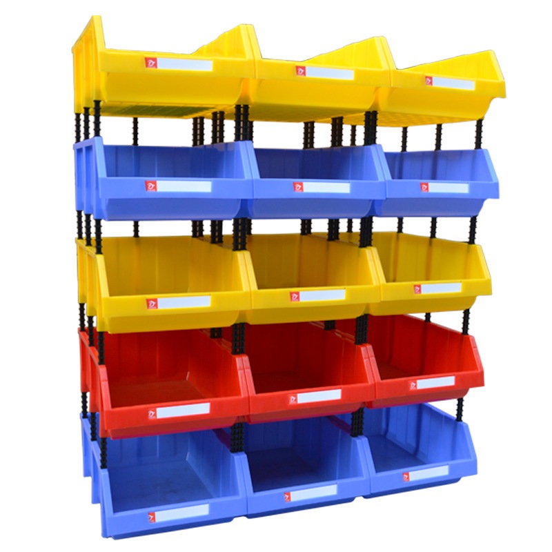 Stackable Plastic Tool Part Container Box Shelf Bekas Kotak Penyimpanan ...