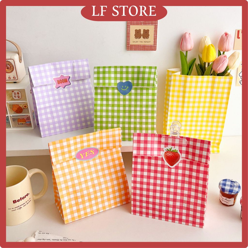 Paper Gift Bag Aesthetic Storage Paper Bag Cute Doorgift Bag Bakery ...
