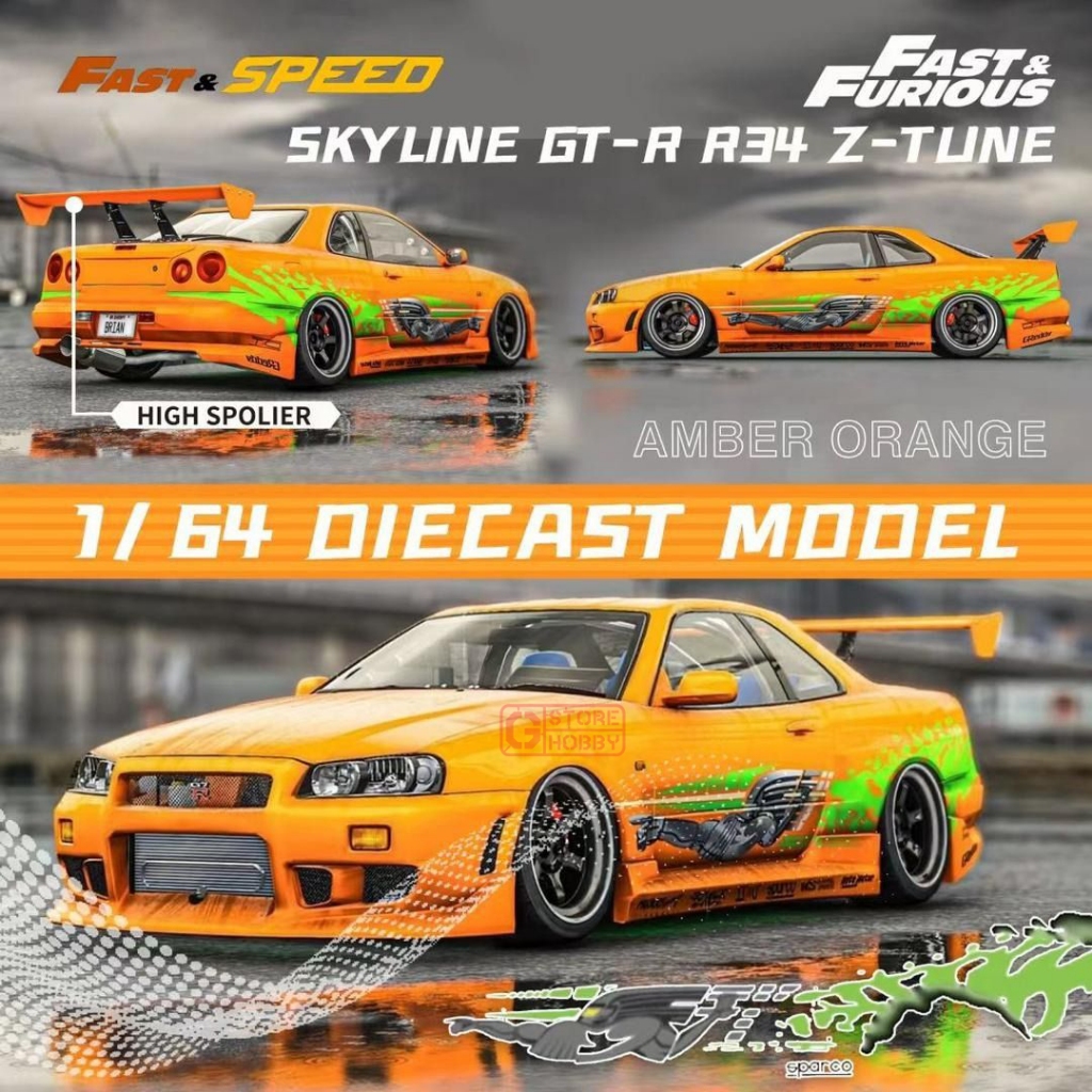 Fast & Speed 1/64 Nissan Skyline GT-R (R34) Z-Tune - Fast & Furios ...