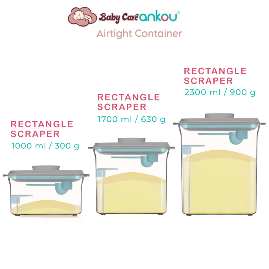 ANKOU Airtight Milk Powder Food Container-Rectangular (1000ml /1700ml ...