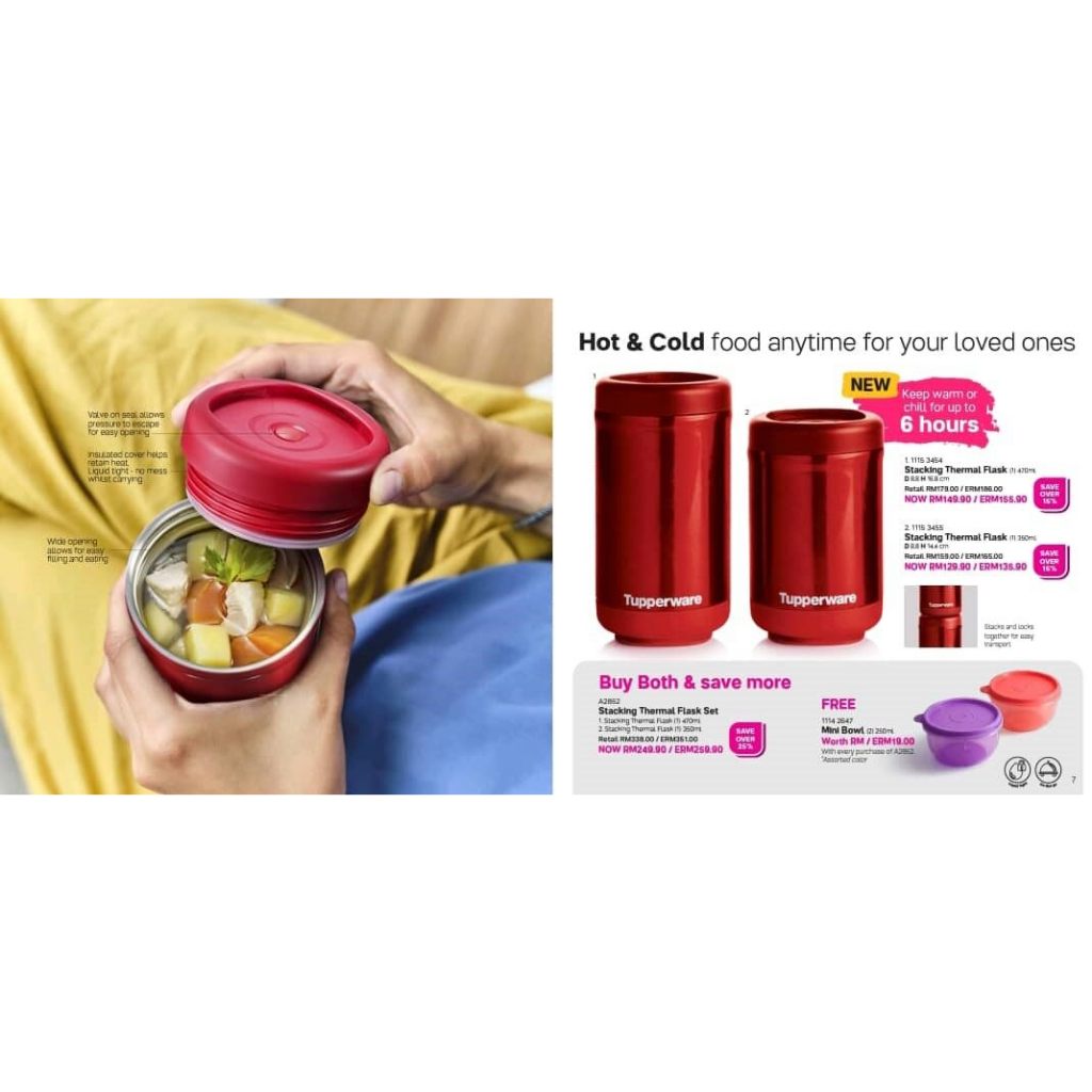 Tupperware stackable thermal store jars