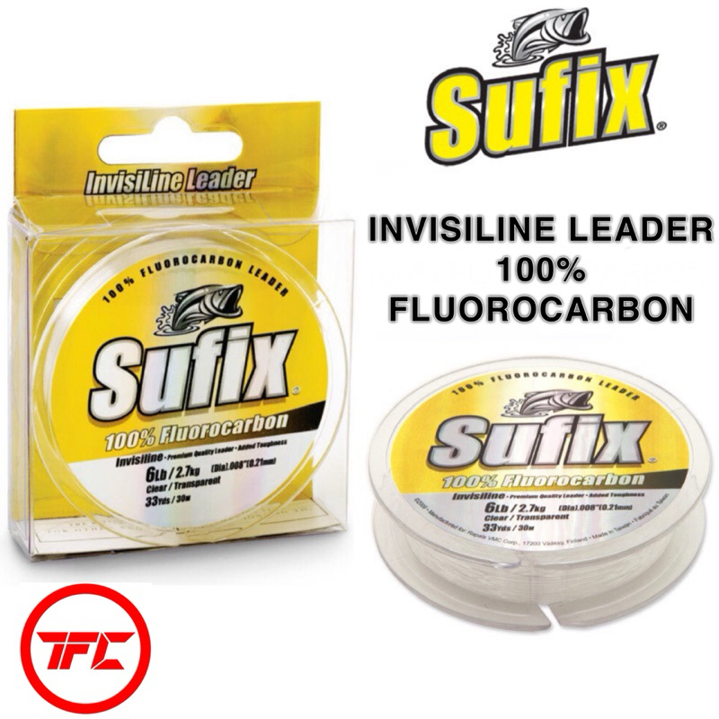 SUFIX Invisiline 100% Fluorocarbon Pocket Leader Line 20m FC Fluoro Carbon