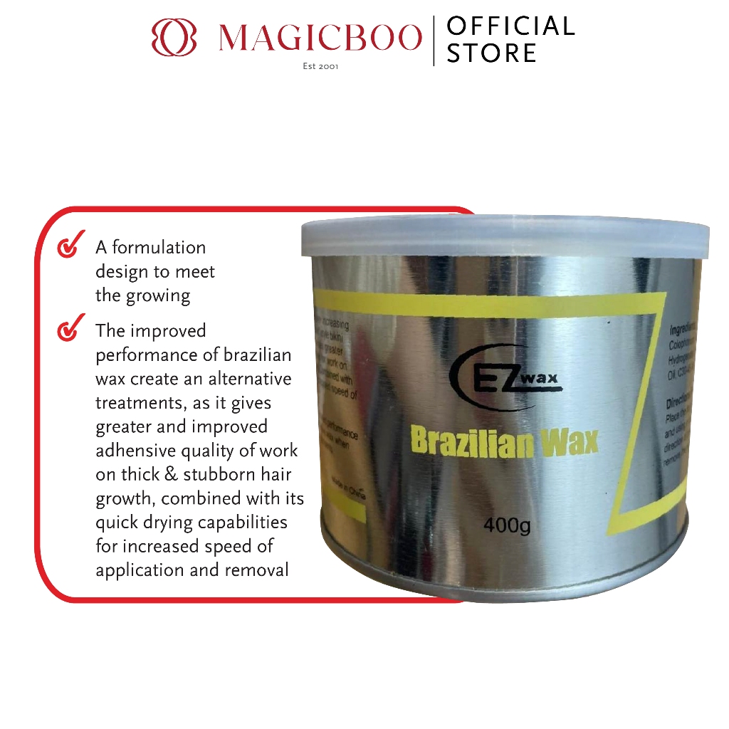 Magicboo Ezwax Brazilian Depilatory Wax Bikini Line Waxing (400g