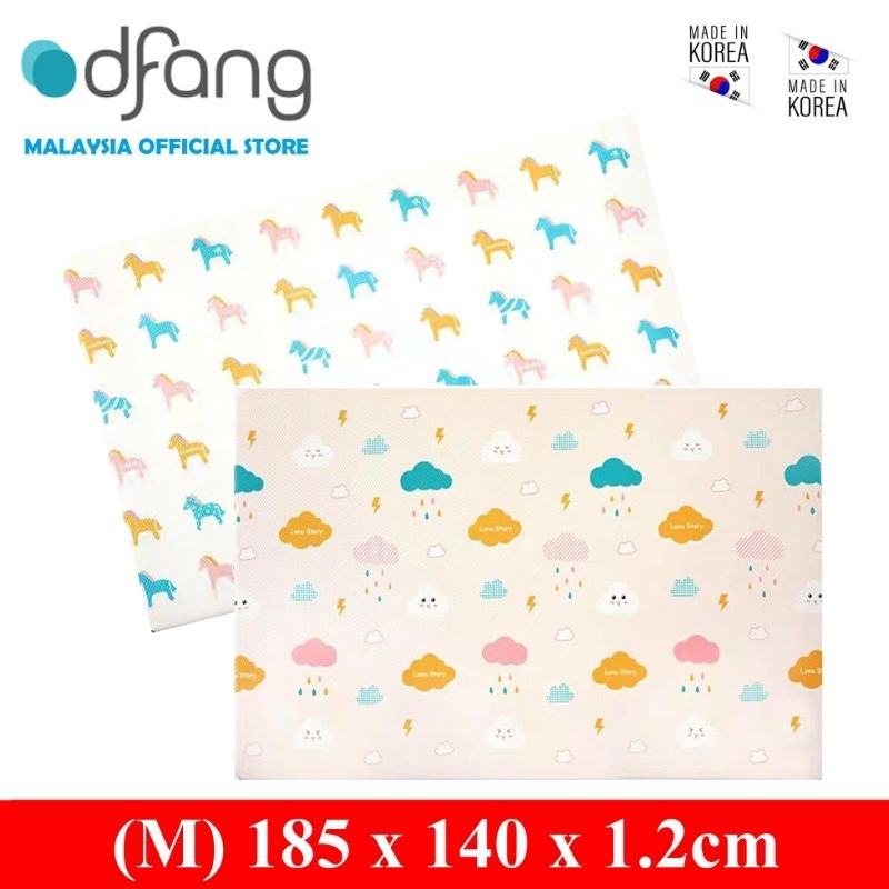 Dfang Double Film Premium PVC Playmat Cloud+Unicorns (M 185x140x1.2cm