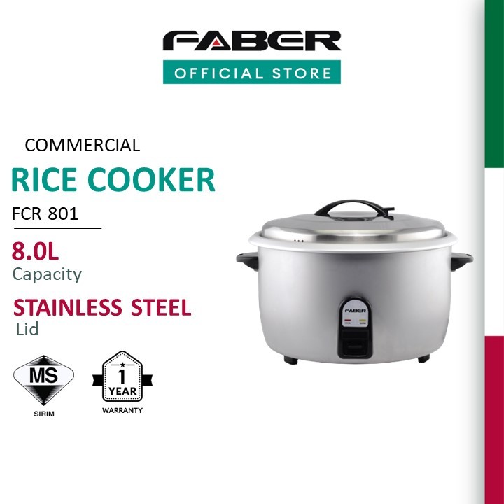Faber Electric Commercial Rice Cooker Fcr 801 8.0L Periuk Nasi | Shopee ...