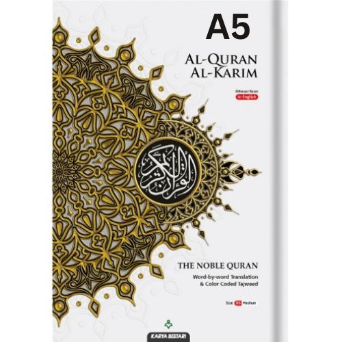 The noble quran word by word translation color coded tajweed a5