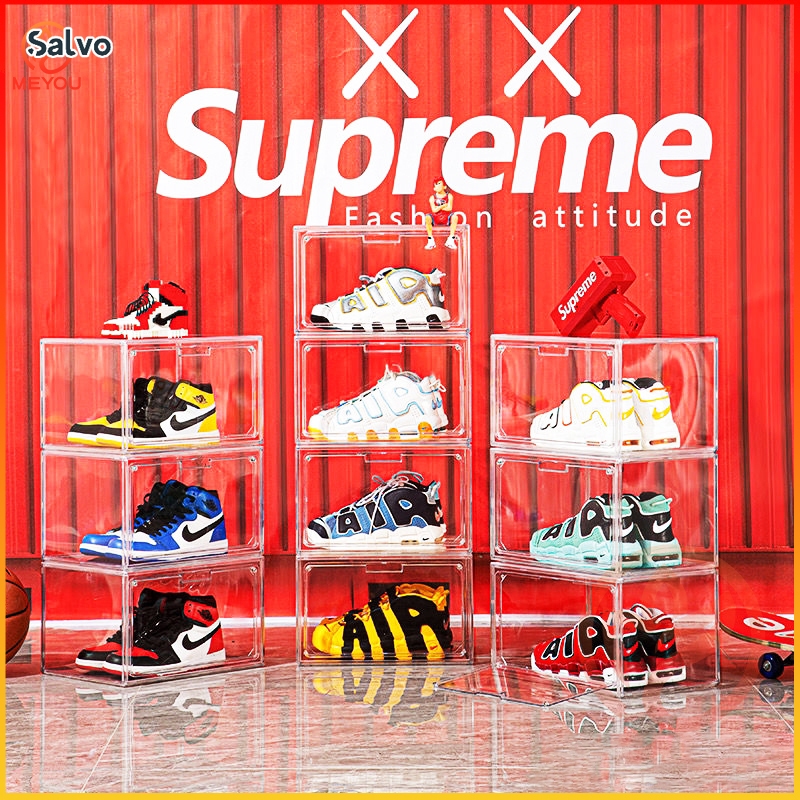 Salvo Foldable Shoe Box Acrylic Transparent Stackable Shoe Cabinet Shoe Storage Box Rak Kasut Bertutup Shoe Rack Shopee Malaysia
