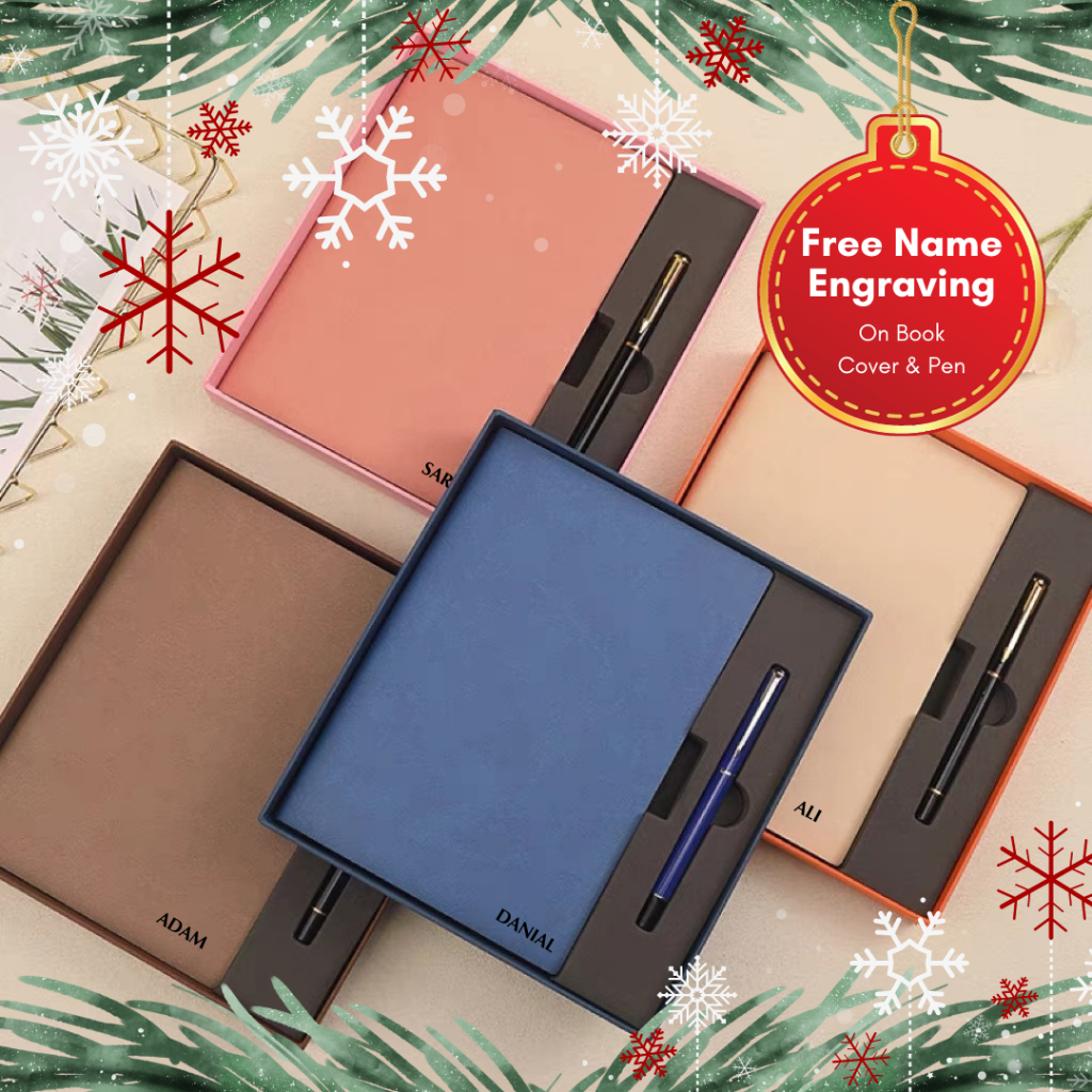 Journal BookPen Premium Gift Set With CUSTOM NAME ENGRAVING Planner