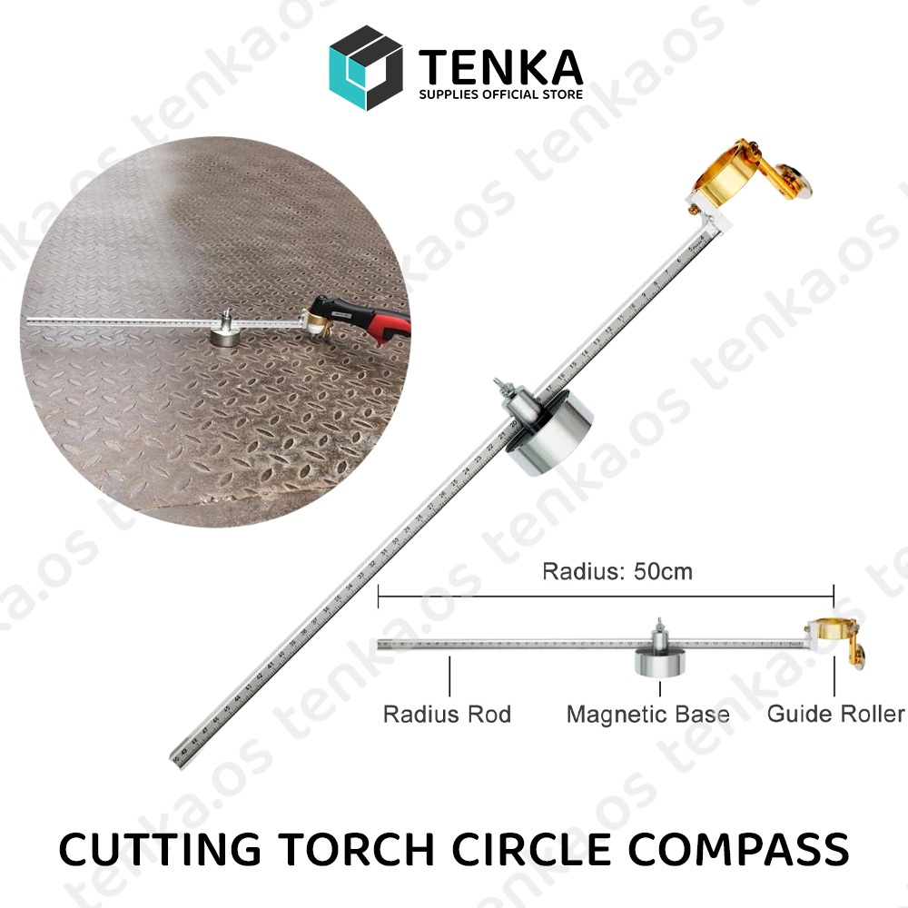 Adjustable Cutting Torch Circle Compass Cutting Roller Magnetic Guide ...