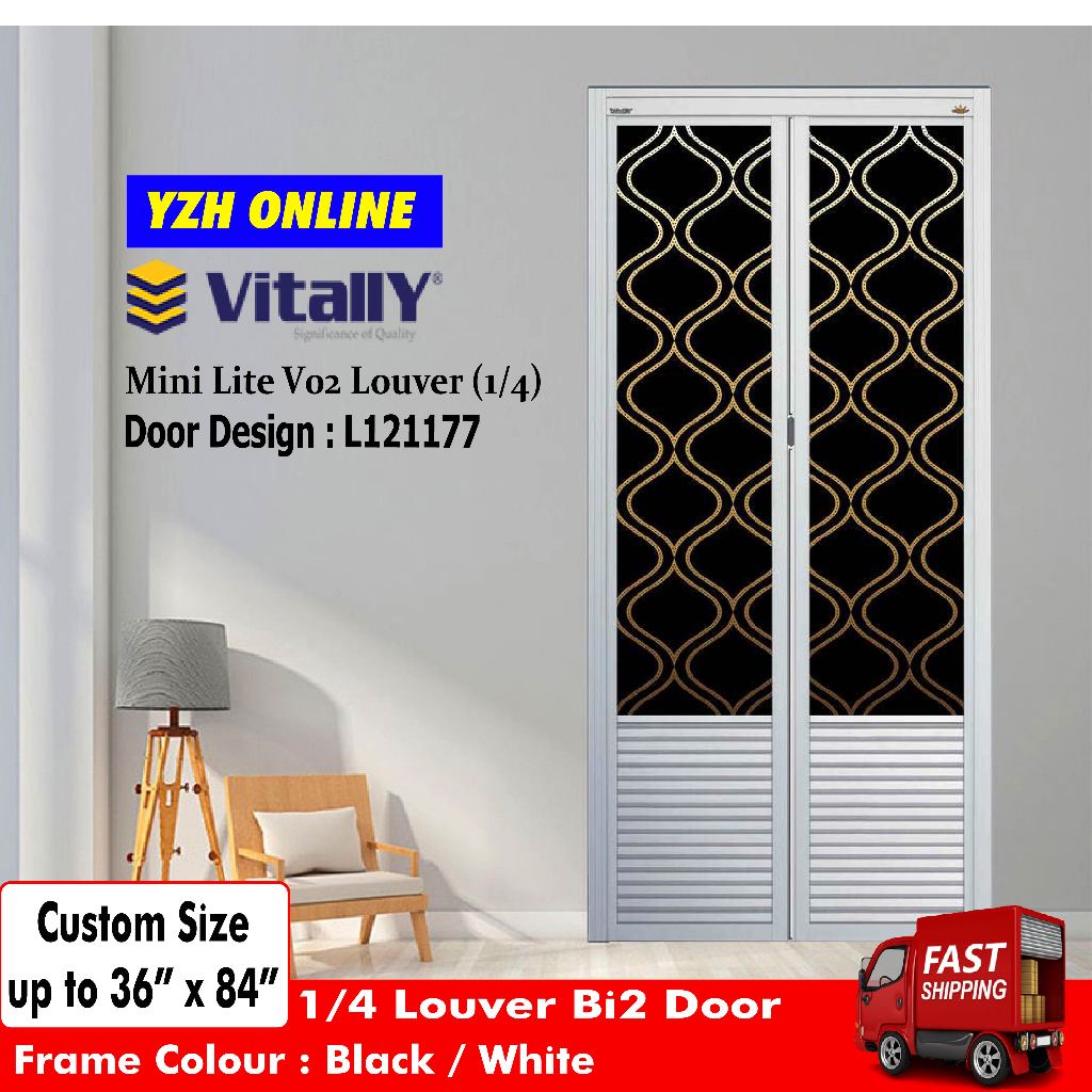 Vitally Louver BiFold Door / Bi2 Door / Full Louver Door / Bathroom ...