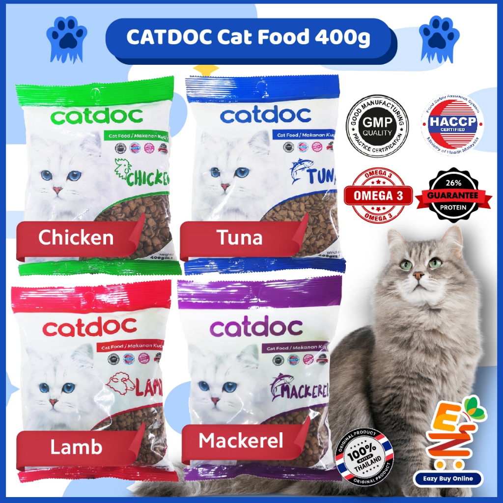 CATDOC Protein 26% Dry Cat Food ( Makanan Kucing ) Chicken / Tuna ...