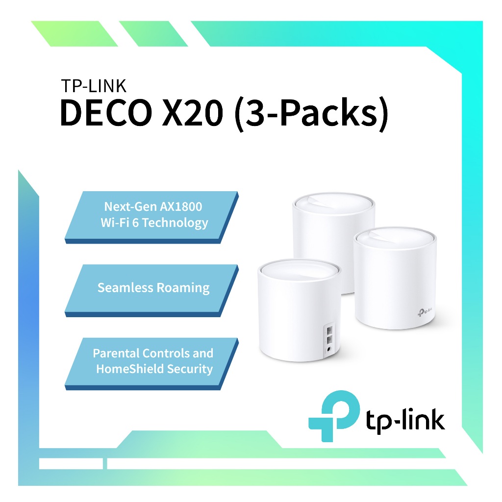 View of TP-LINK DECO X20 NEXT-GEN AX1800 WHOLE HOME MESH WI-FI 6 SYSTEM WITH ...