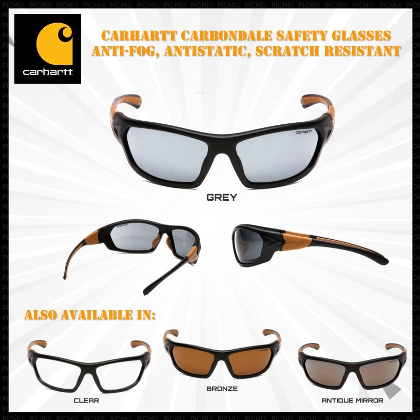 Carhartt Carbondale Safety Glasses Anti Fog Scratch Resistant Anti