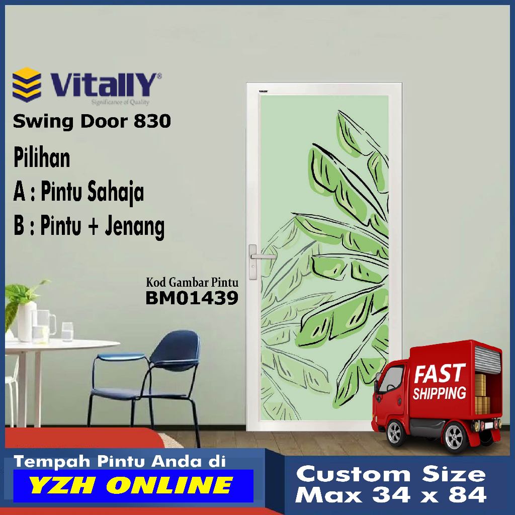 Vitally Swing Door Standard Size Door / Door + Frame Bathroom Door