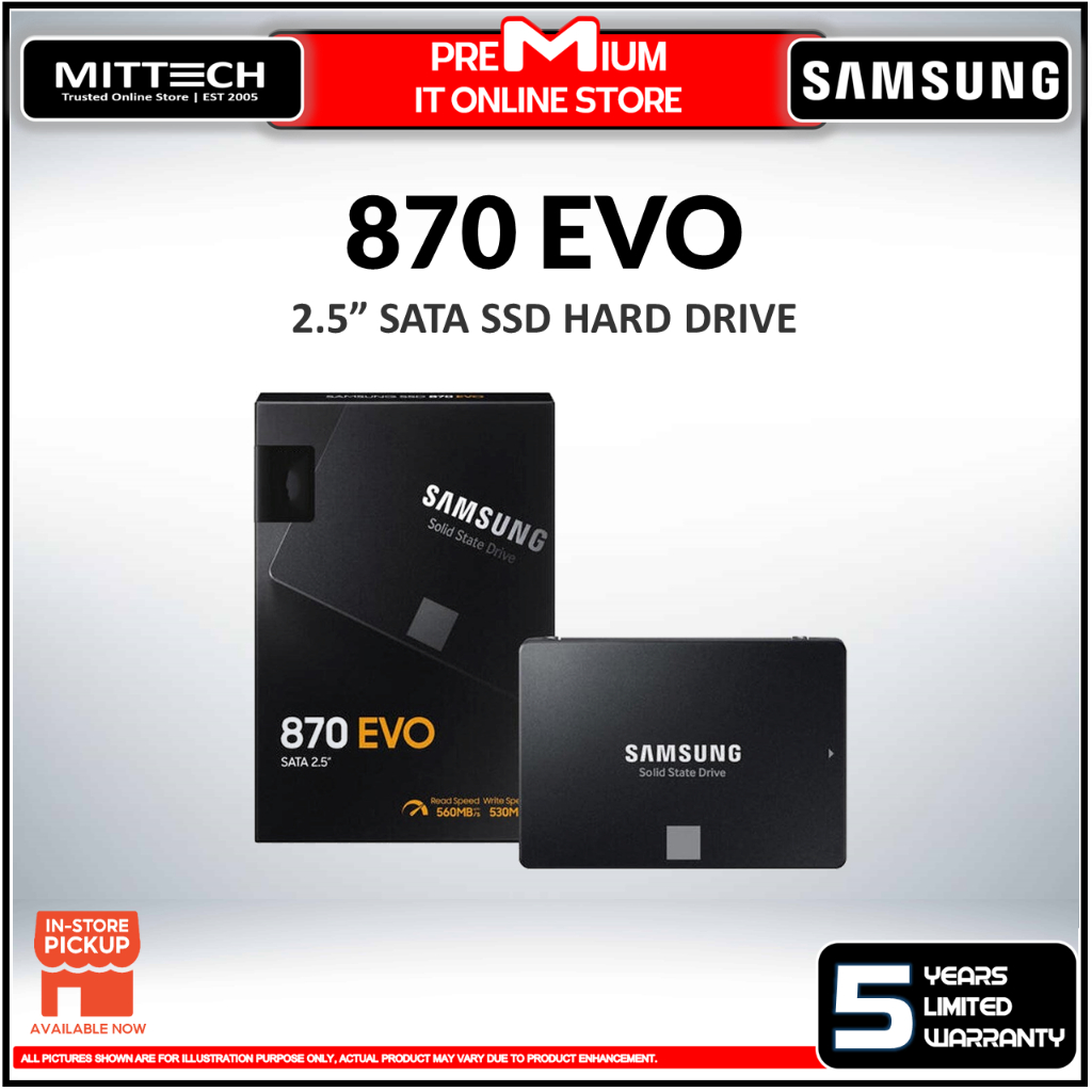 Samsung 870 EVO Consumer 2.5 inch Solid State Drive ( SSD ) | 250GB ...