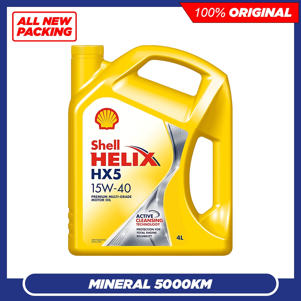 SHELL HELIX HX5 15W40 SN PLUS Engine Oil (4L) | Shopee Malaysia