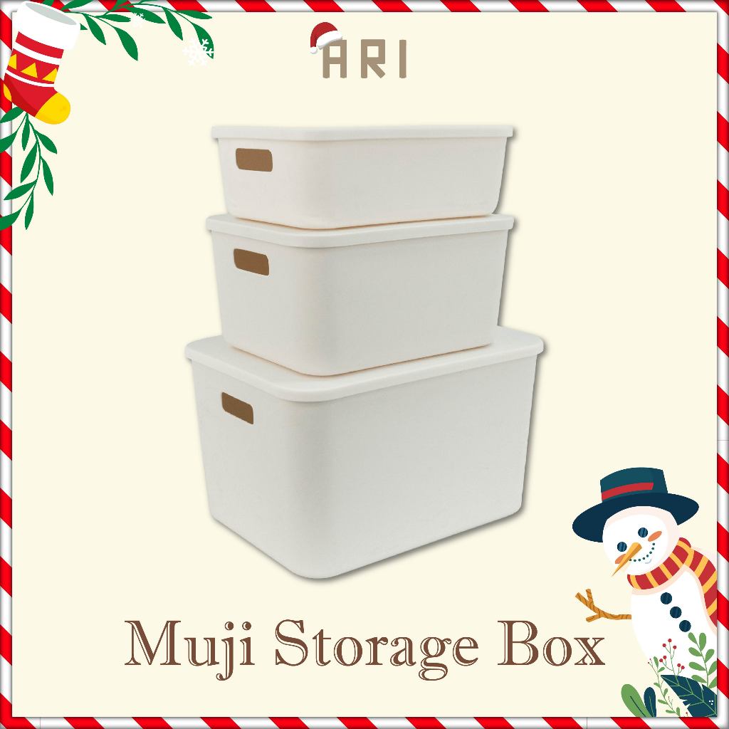 ARI Japanese Muji Storage Box Ikea Home Stackable Organizer Box With
