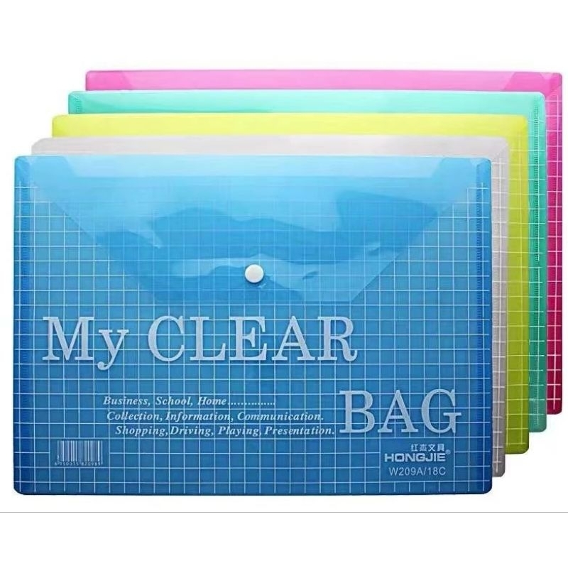 My Clear Folder Fail Butang Beg / Bag Button File Folder A4 Size ...