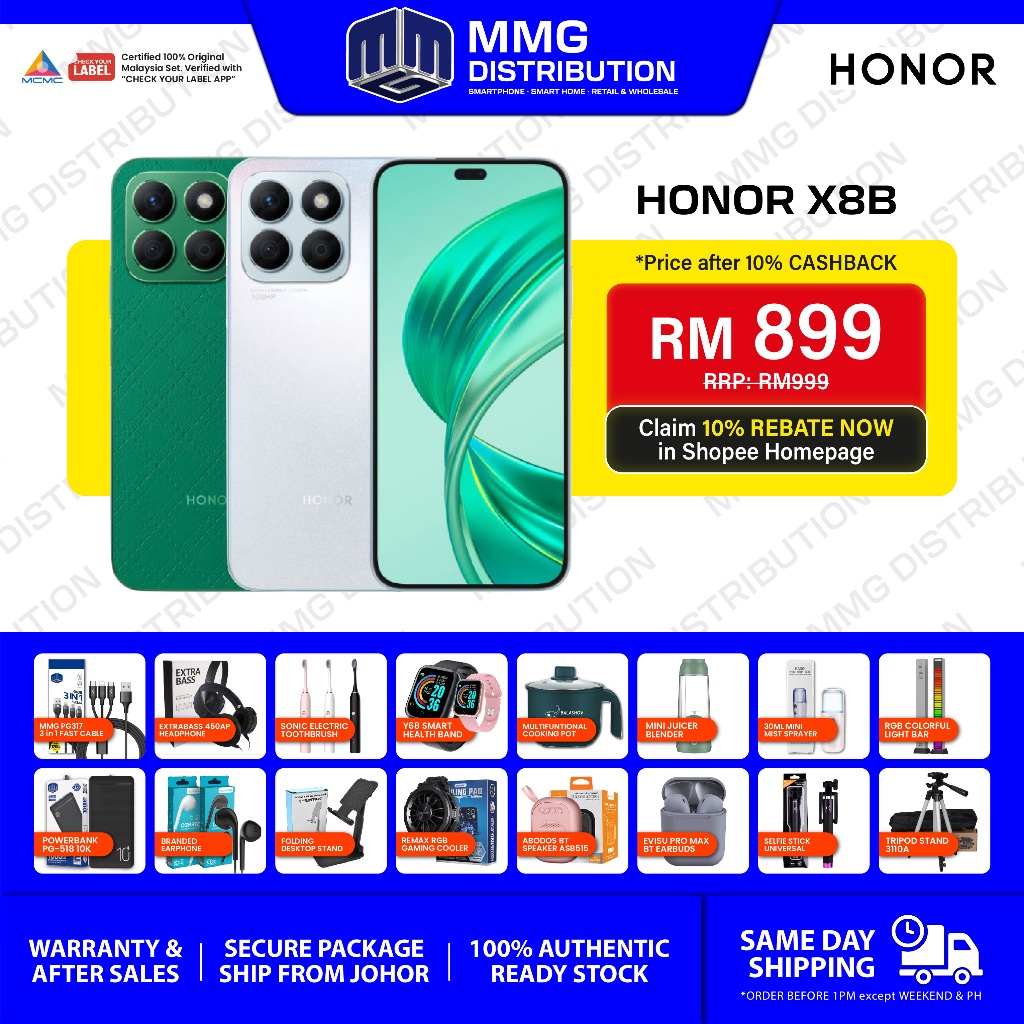 [FREE EARBUDS] HONOR X8b (8GB RAM 512GB ROM) - READY STOCK, 1 Year ...