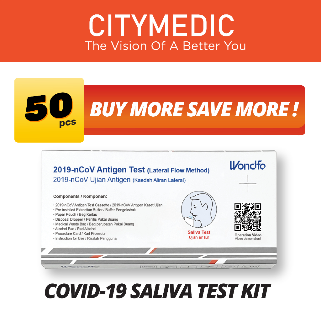 Wondfo COVID19 Saliva Test Kit (50 pcs) Shopee Malaysia