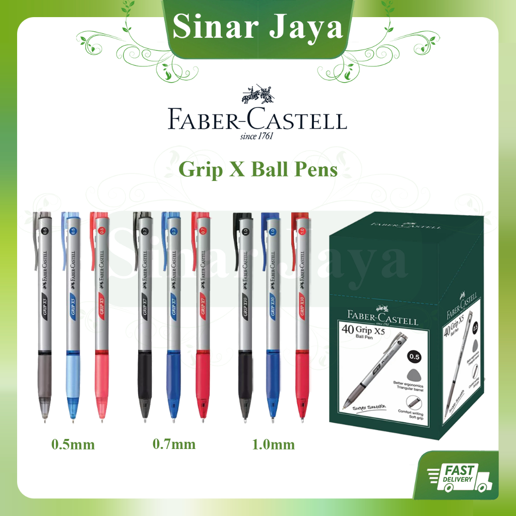 FaberCastell Grip X Ball Pen / Grip X5 / X7 / X10 (1Box) Shopee Malaysia