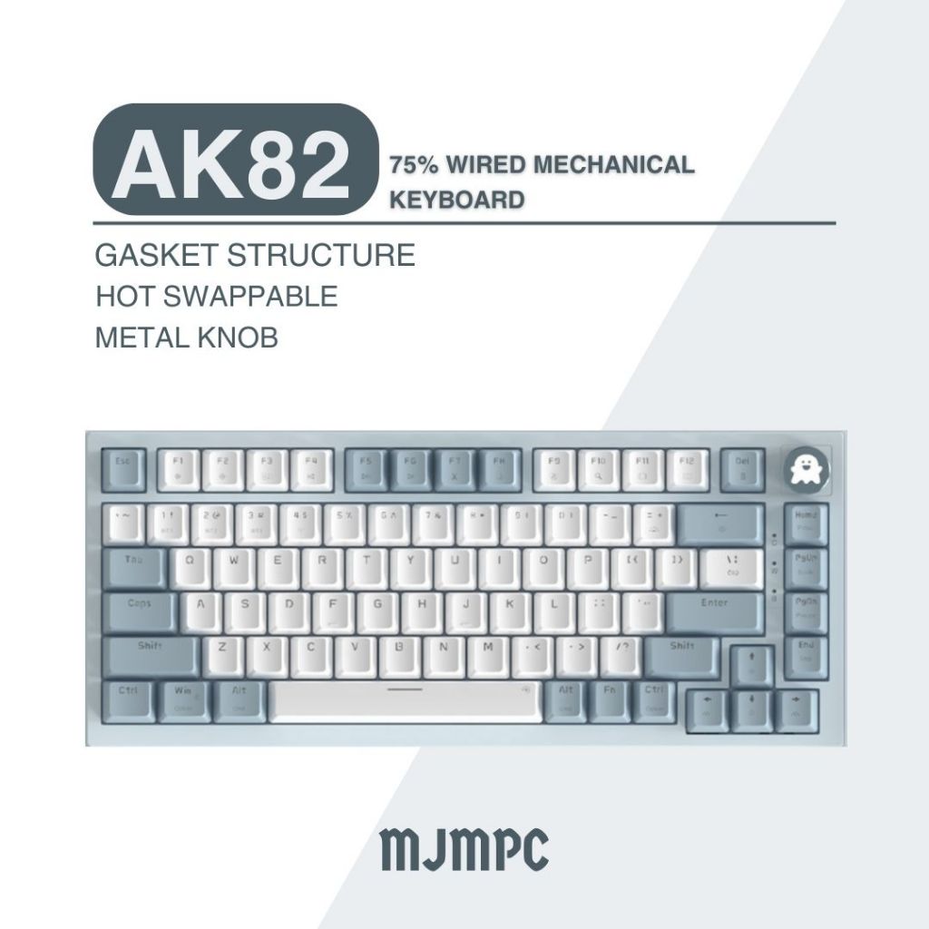 BASIC AK82 Mechanical Keyboard 75% Hot-Swappable Gasket Structure Wired ...