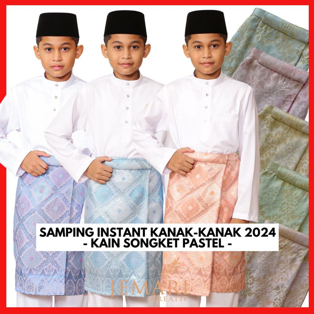 SAMPING RAYA PASTEL INSTANT KIDS SAMPIN RAYA SAMPIN BAJU MELAYU SAMPIN ...