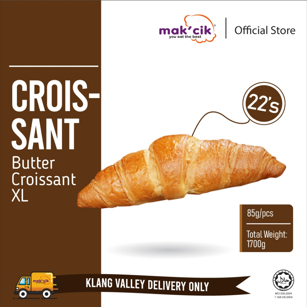 Mak’Cik Butter Croissant XL 1.7KG (22pcs) | Shopee Malaysia